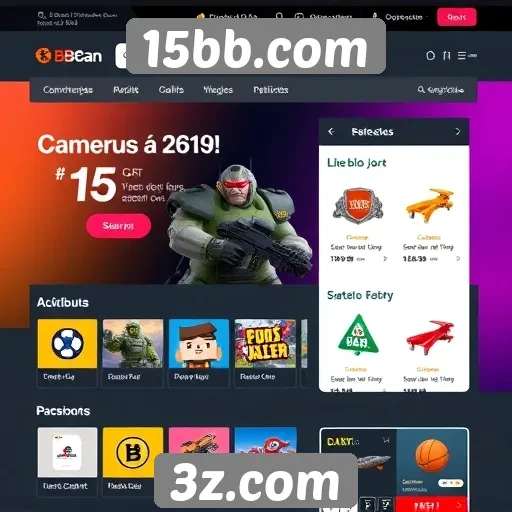 Interface do site 15bb.com é fácil de navegar